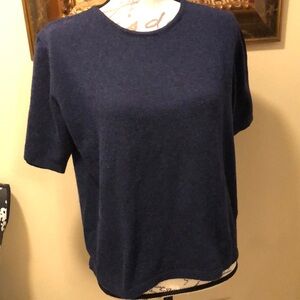 💙 The Limited Classic high crew neck short sleeve lambswool sweater